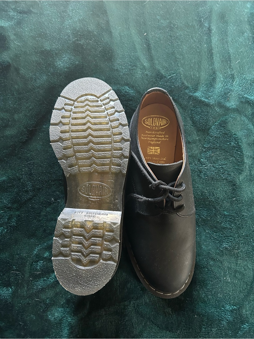 Solovair Women’s Black Leather Derby Shoe